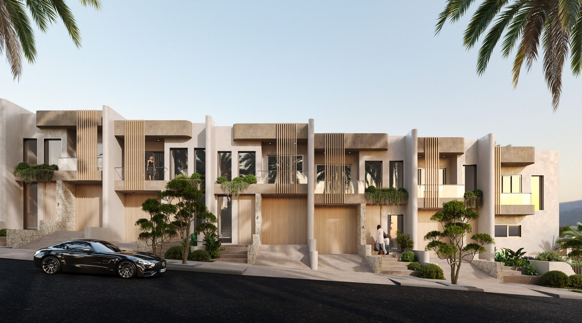 Maison Seven street elevation, Castle Hill